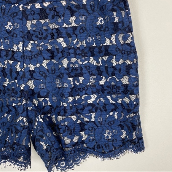 Anthro Cartonnier Blue Lace Shorts size 0 - Picture 4 of 10